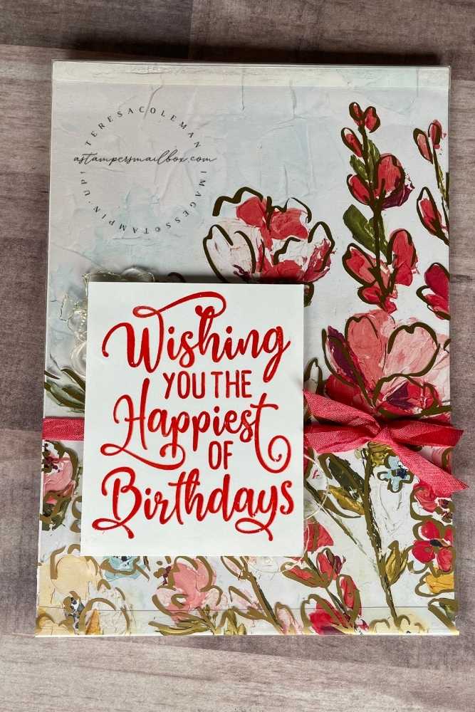 Fine Art Floral Golden Acetate Birthday Card