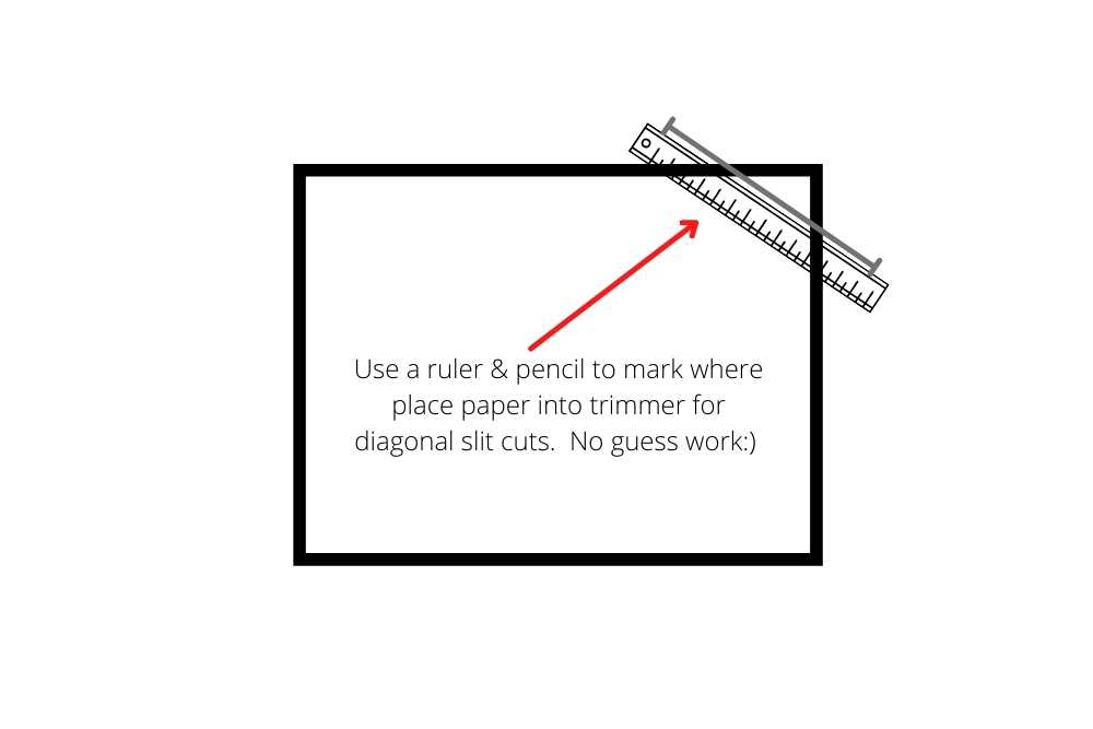 How to make perfect diagonal cuts with a Paper Trimmer by astampersmailbox.com