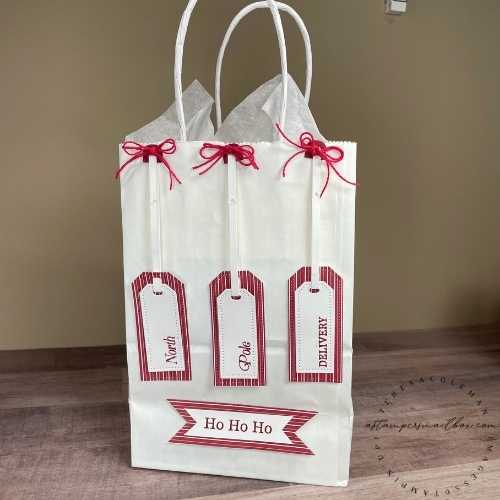 Trio of Tags Gift Bag - Perfectly Plaid Stampin'Up!
