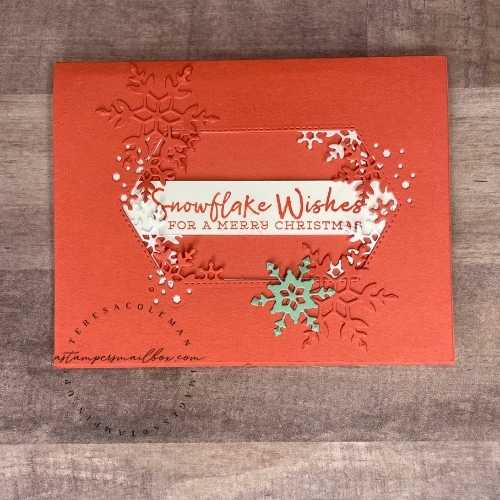 Snowflake Wishes Calypso Coral Card