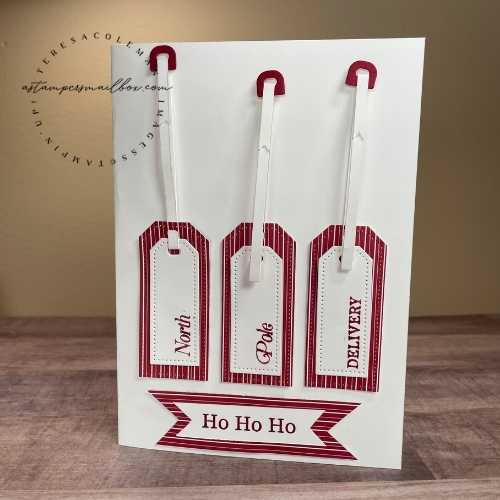 Trio of Tags oversized Card Perfectly Plaid Stampin'Up!