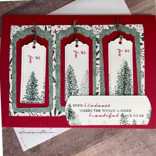 Peaceful Cabin Tri-Tag Card