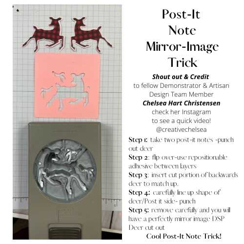 Mirror Image Post It Note Punch Trick
