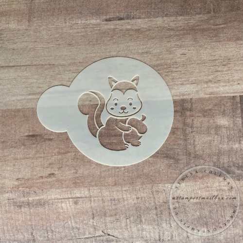 Squirrel Coffee Stencil