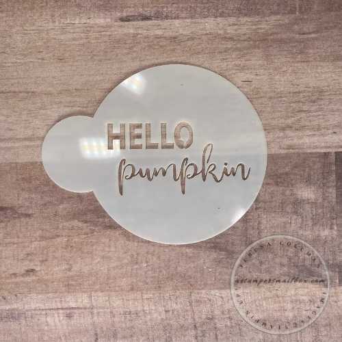 Hello Pumpkin Onesie Baby Card A Stampers Mailbox Coffee Stencil Series