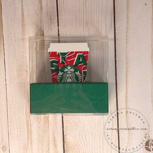 Now, decorate the front using what your fav holiday stamps and accessories are for this season!   If you have fun Coffee Themed stamps in your crafty stash- use that!