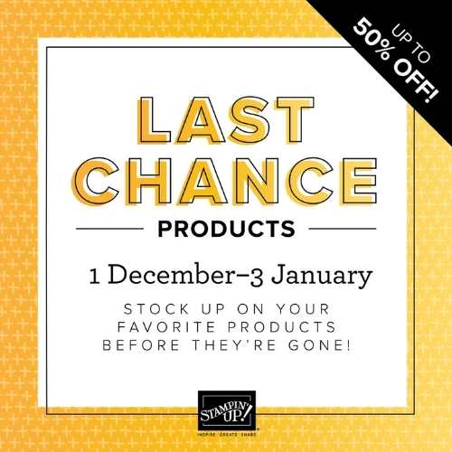 LastStampin'Up! Last Chance & Carryover Products 2021 Mini Catalog