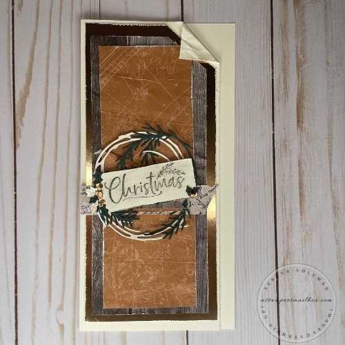 A Stampers Mailbox Copper Foil Masculine Christmas Card
