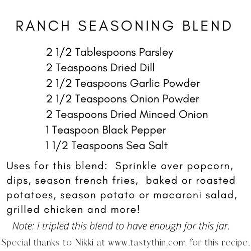 Mailbox Makeover: Ranch Seasoning Blend Recipe