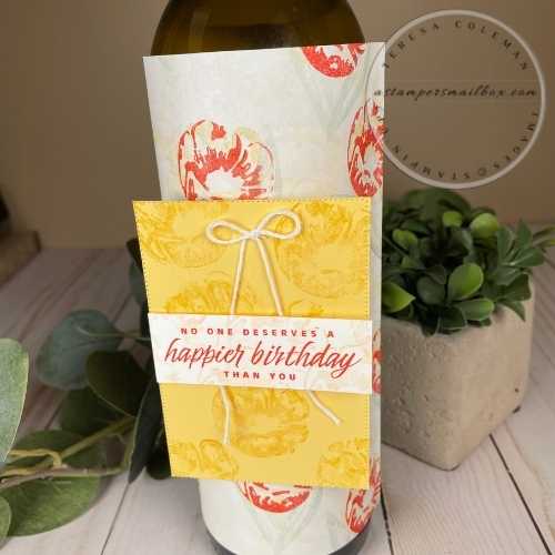 Wine Bottle Sleeve Stampin'Up! Style