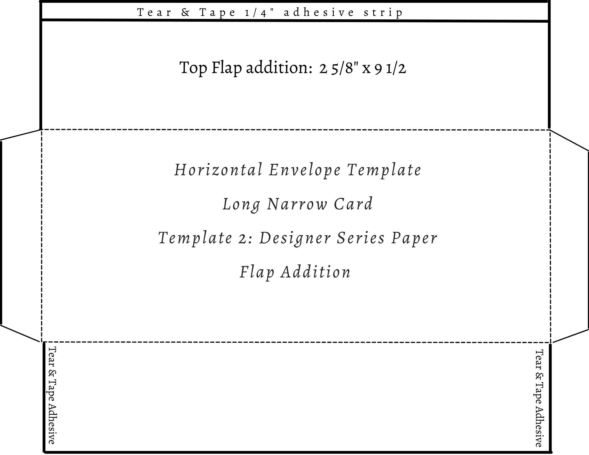 Envelope Template for Tall Slim Card