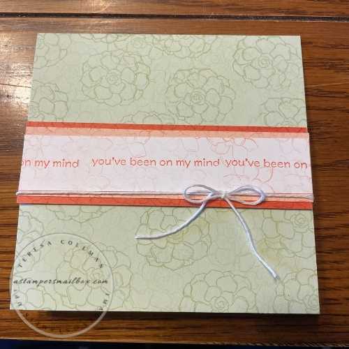 Almost Done Card - time for the flowers