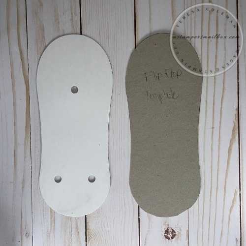 DIY Flip Flop Card Template