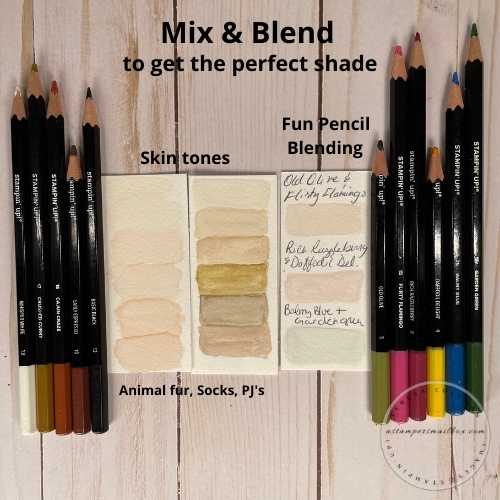 Stampin'Up! Watercolor Pencil Blending for Skin Tones