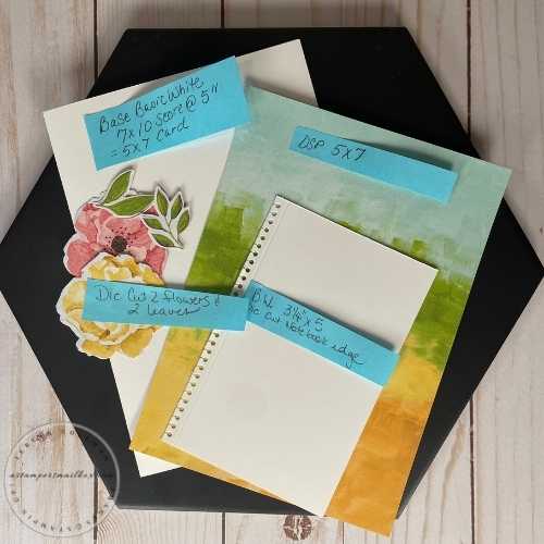Supplies to CASE the cover card.