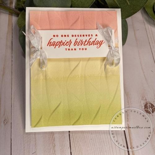 Cascading Ruffles with Ombre Background