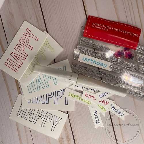 Stamped Focal Images and Birthday Banners