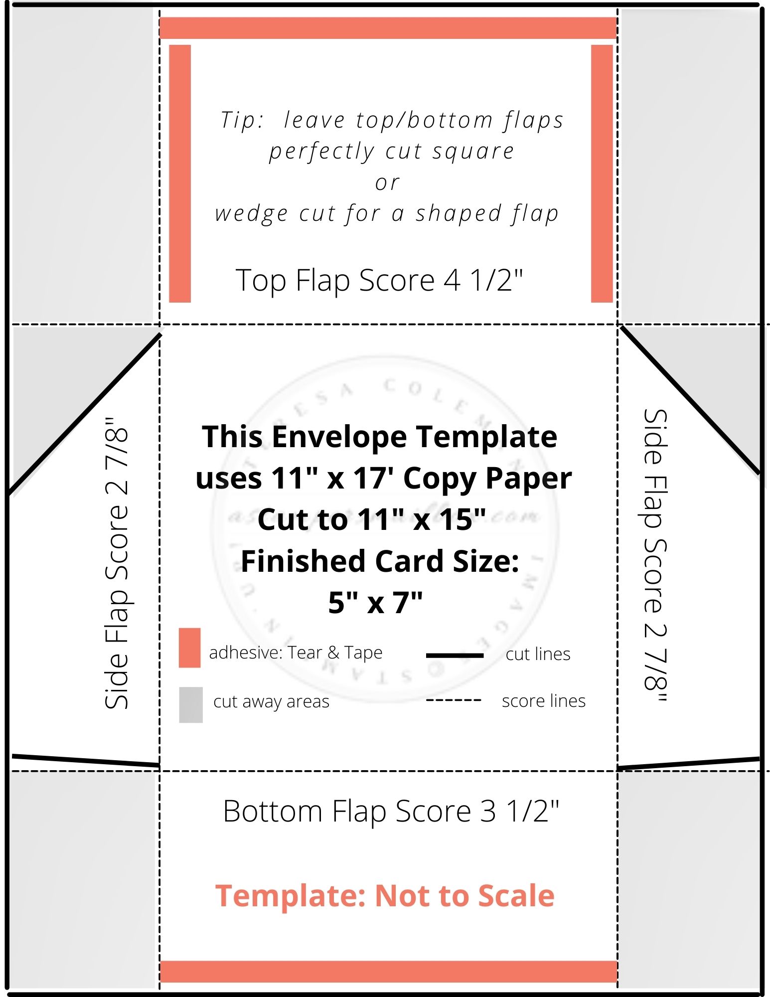 DIY 5 x 7 Envelope Template