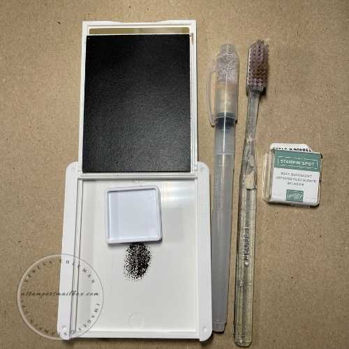 Prepping the Ink for splattering.