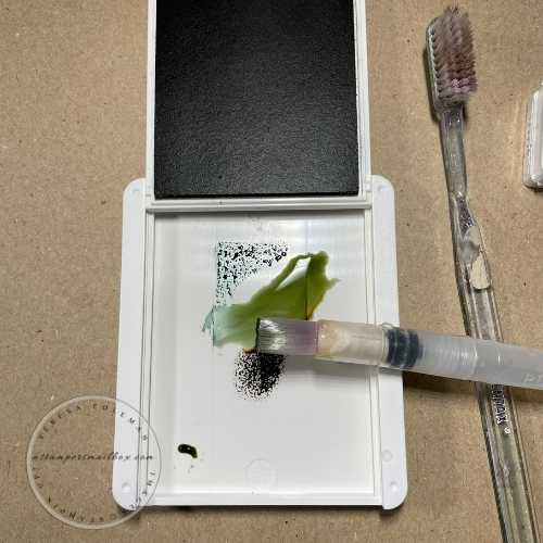 Prepping the Ink for splattering.