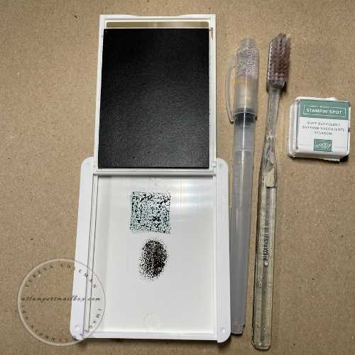 Prepping the Ink for splattering.