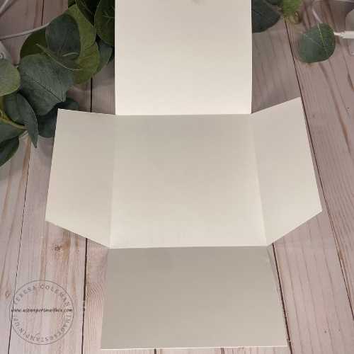 DIY Envelope after cutting & scoring.