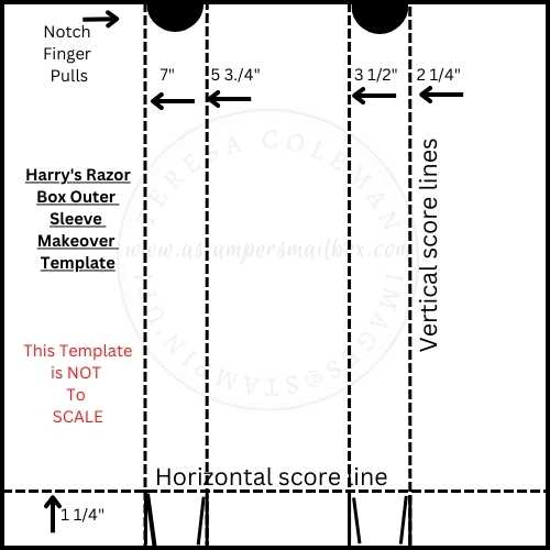 Harry's Razor Box Makeover Outer Sleeve Template