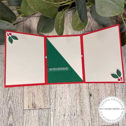 Tri-fold gift card featured on Facebook Live