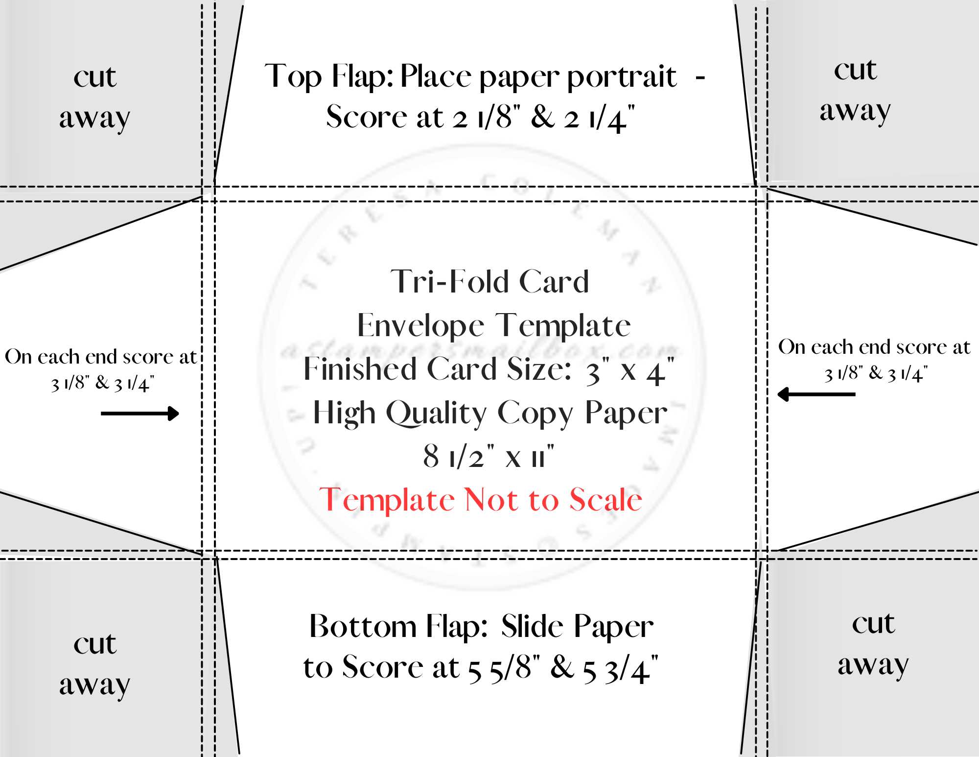 DIY Envelope Template for Tri-Fold Card