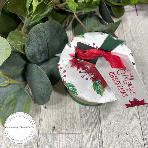  Poinsettia Candy Container & Gift Card