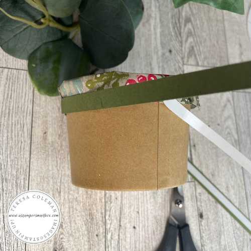 Make relief cuts in the top strip of cardstock. 