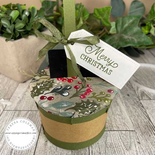 Finished Mossy Meadow Candy Container & Gift Card