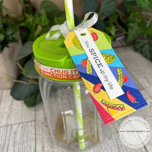 Mason Jar Drink Cup with Gift Tag