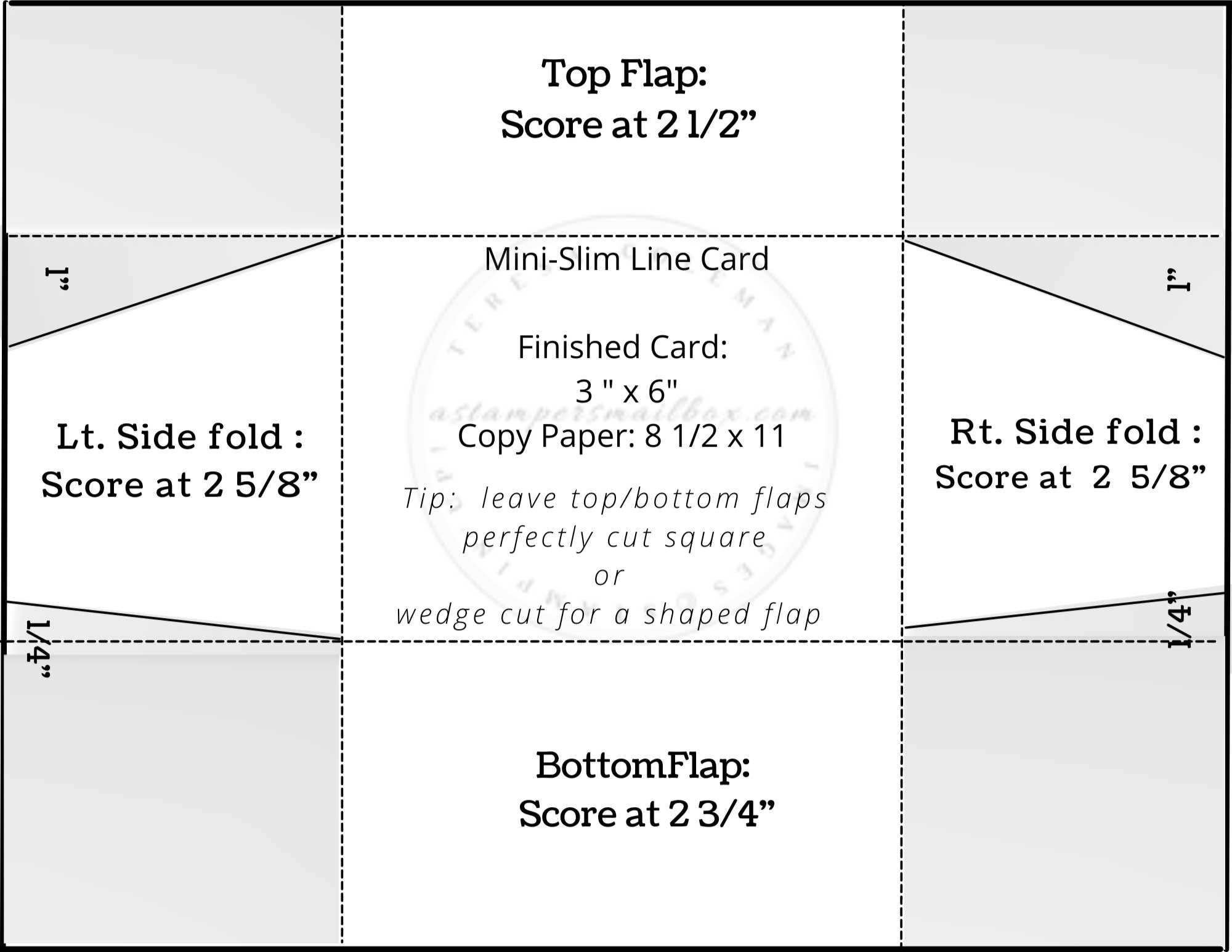 3" x 6" Envelope Template