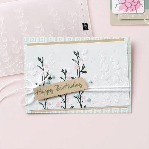 Card by Stampin'Up! to show dry embossing.