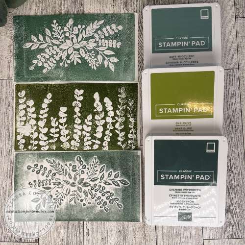 Completed inked and embossed folder images. 
