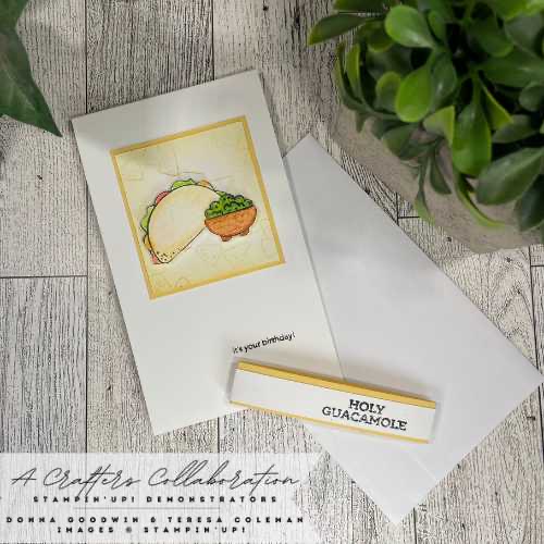 Belly Band Holy Guacamole Slim Line Card 3 1/4" x 5 1/2"